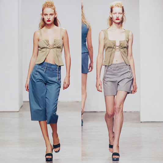 Miu Miu SS1998 khaki corset top