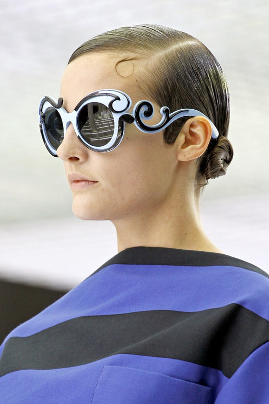 Prada Minimal Baroque navy sunglasses