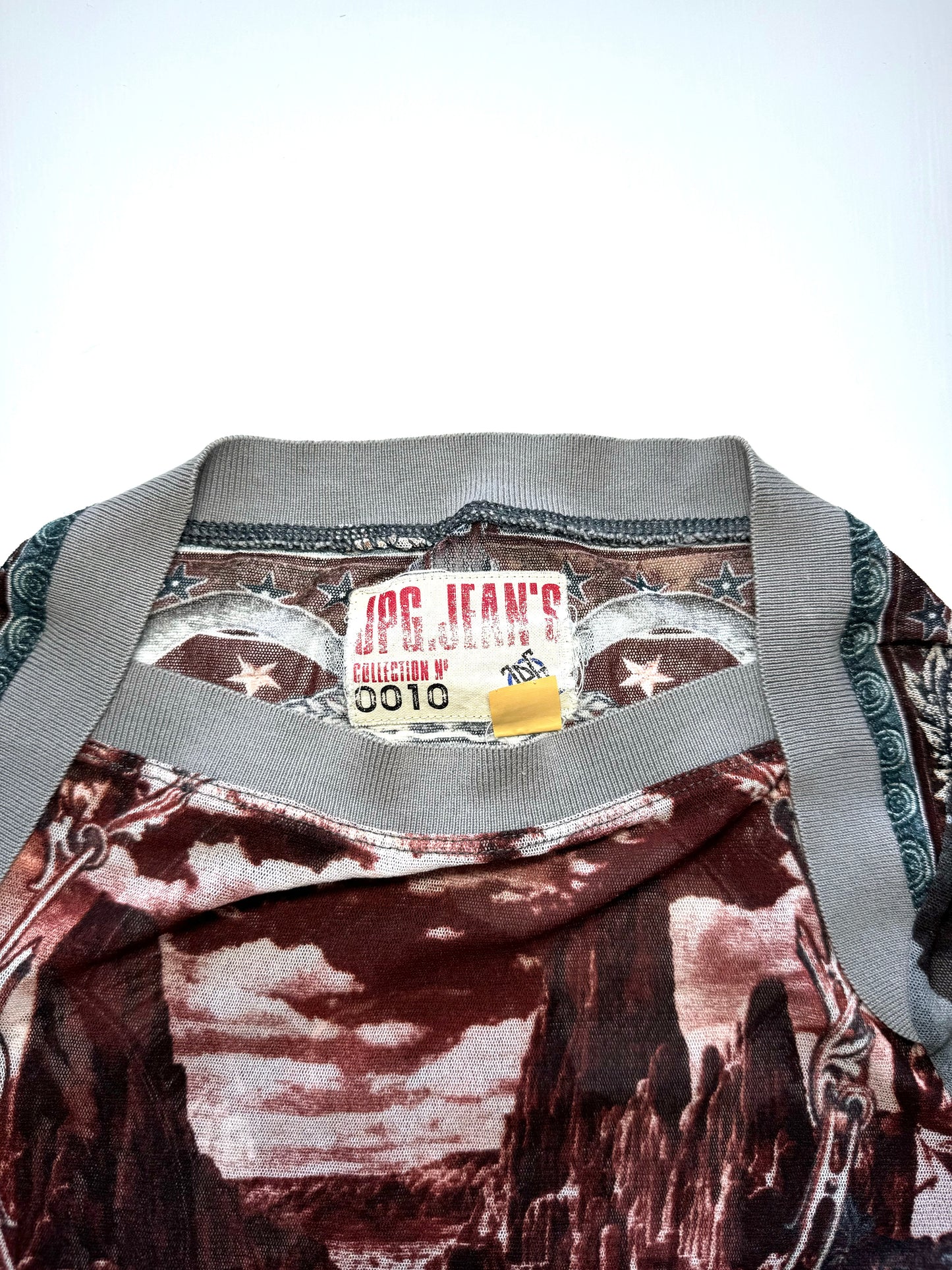 Jean Paul Gaultier 2004 brown and grey printed top