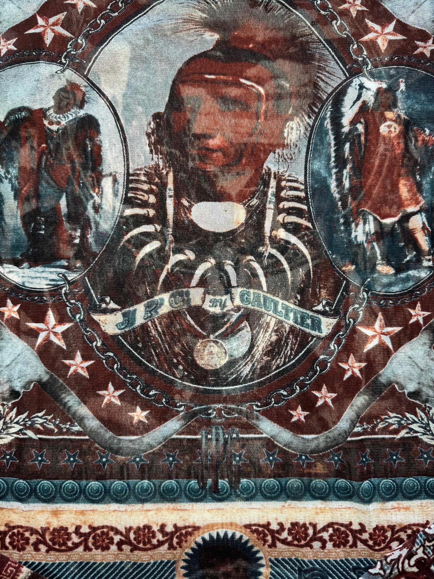 Jean Paul Gaultier 2004 brown and grey printed top