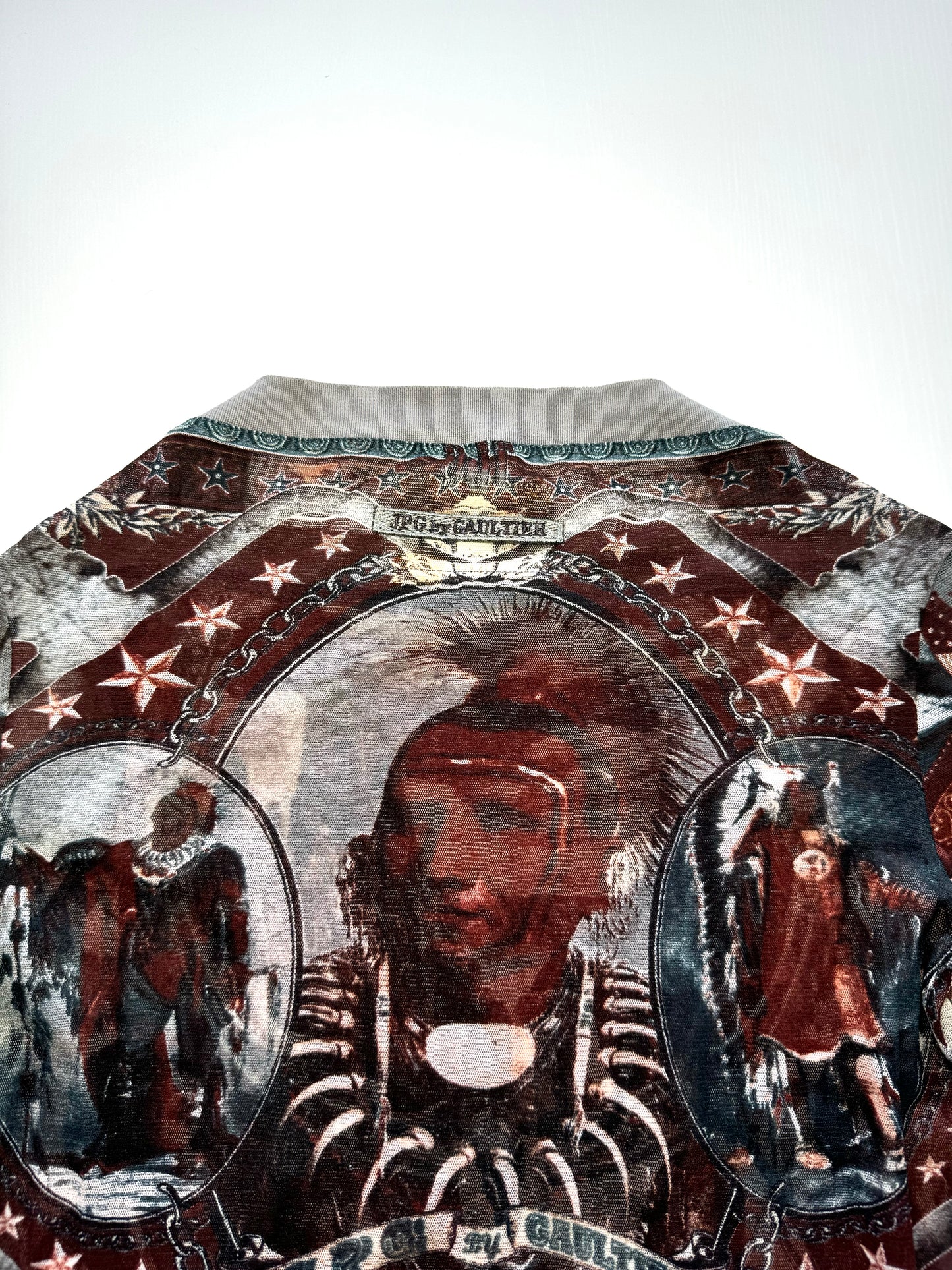 Jean Paul Gaultier 2004 brown and grey printed top