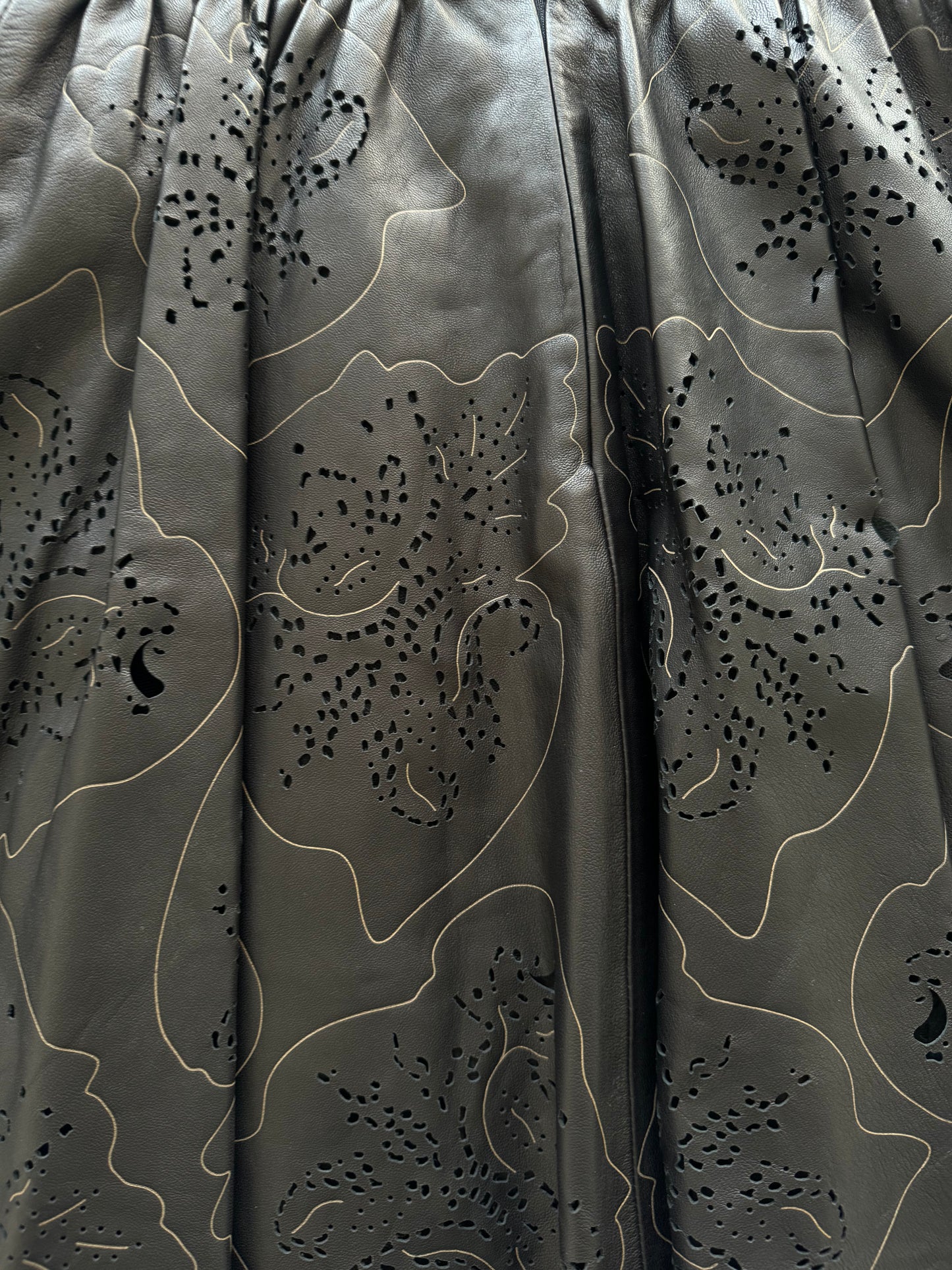 Roberto Cavalli black leather mini-dress