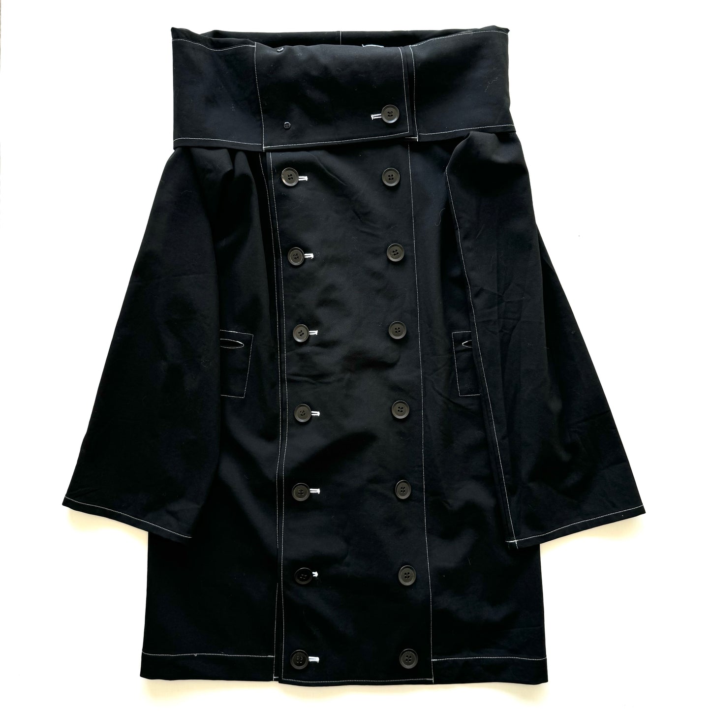Yohji Yamamoto Y’s black off-shoulder coat