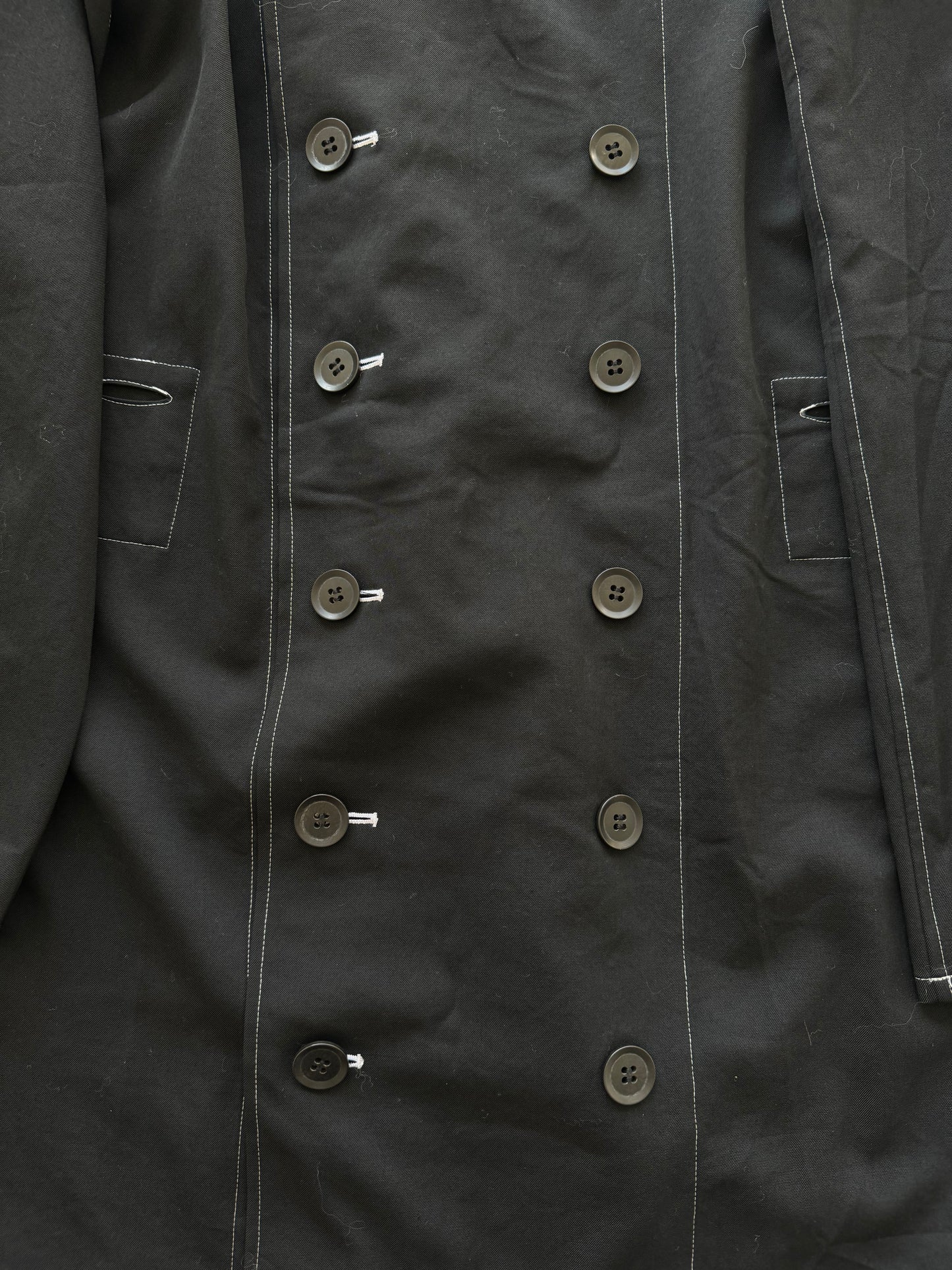 Yohji Yamamoto Y’s black off-shoulder coat