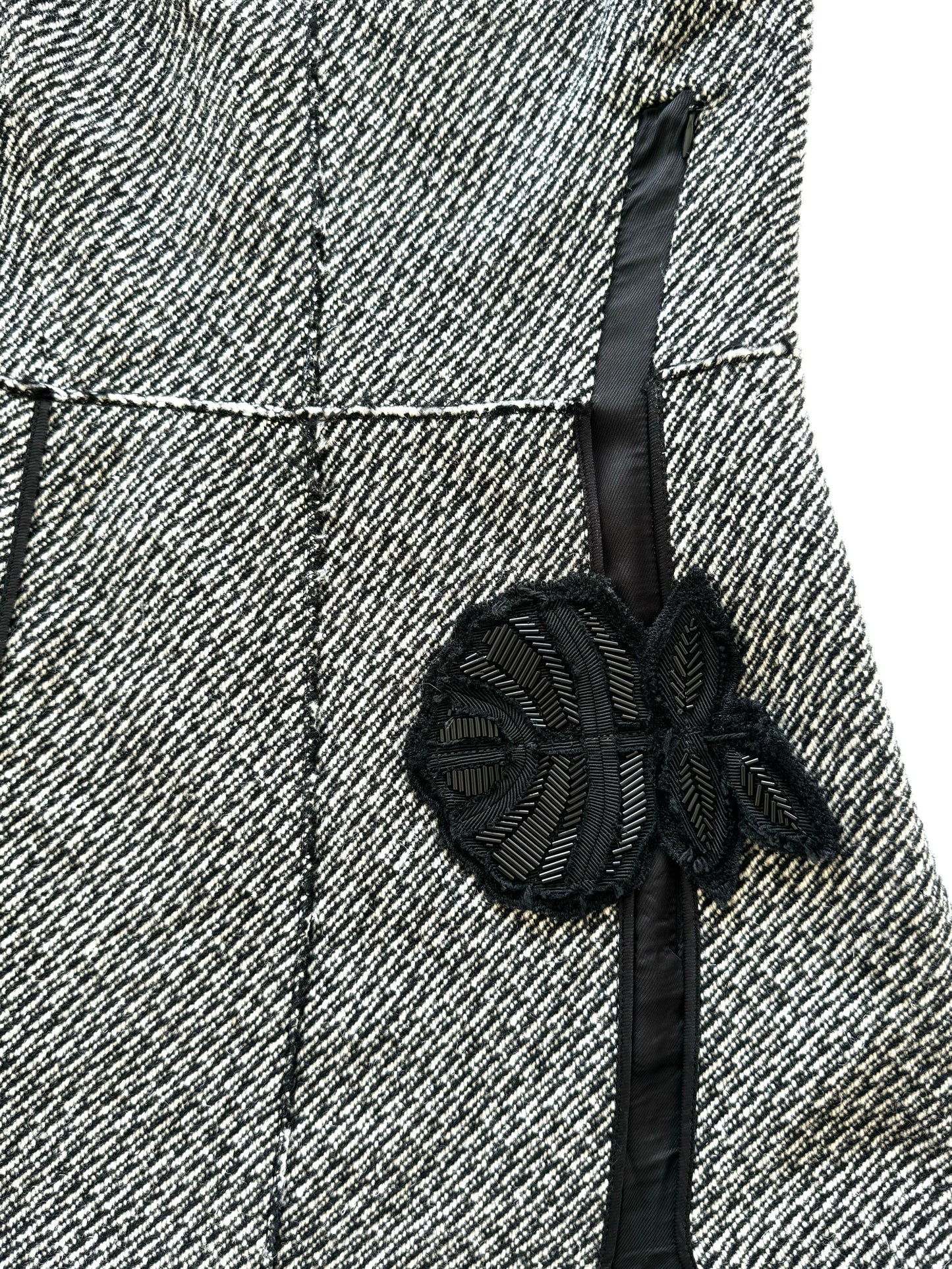 Prada FW2003 grey wool mini-dress