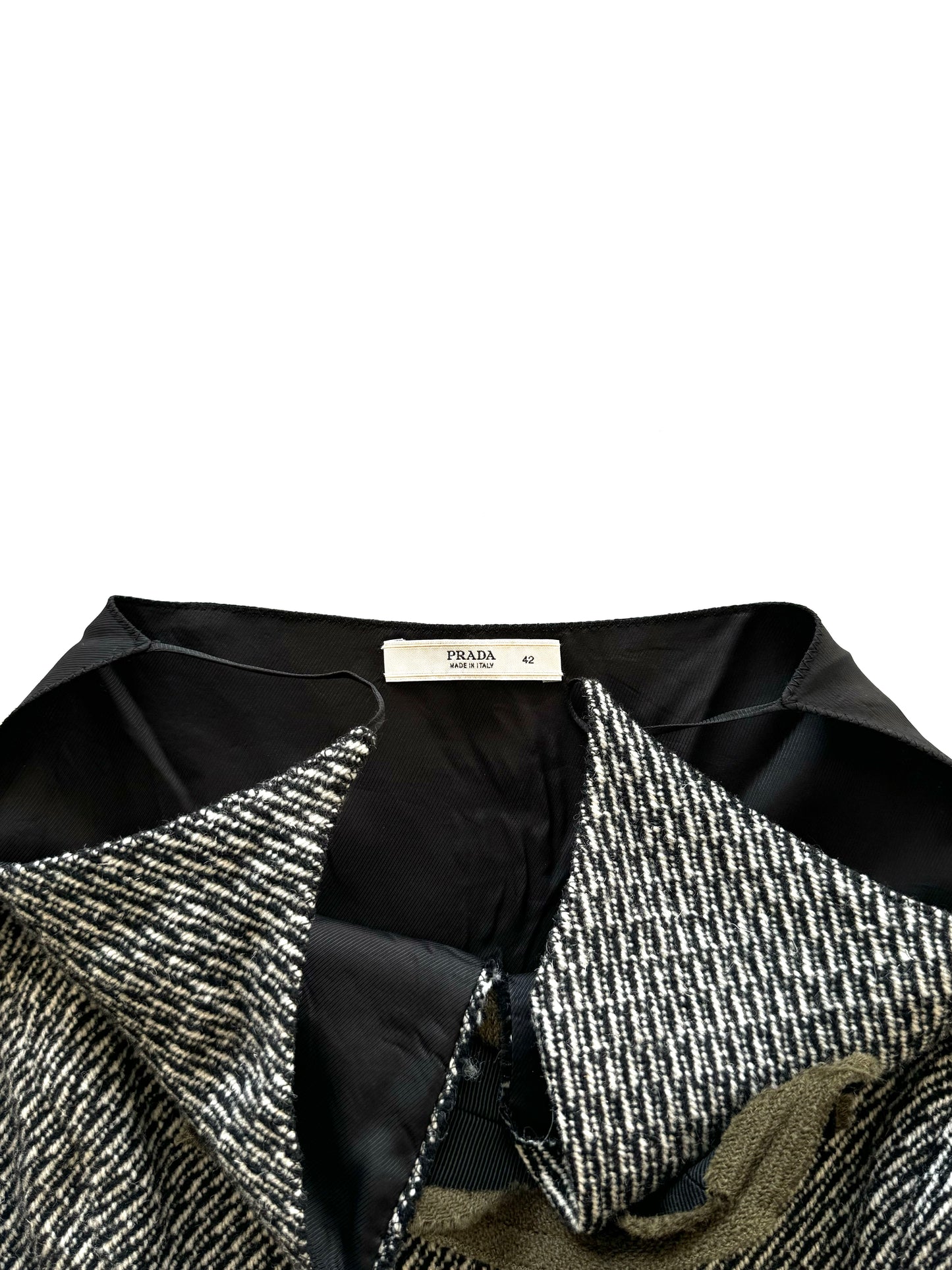 Prada FW2003 grey wool mini-dress