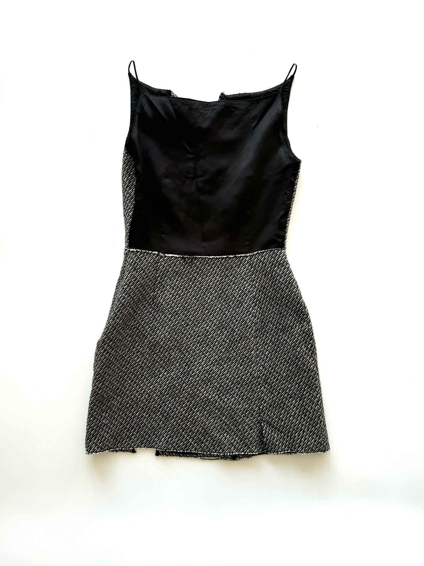 Prada FW2003 grey wool mini-dress
