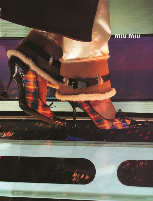 Miu Miu FW 1999 holographic kitten heels
