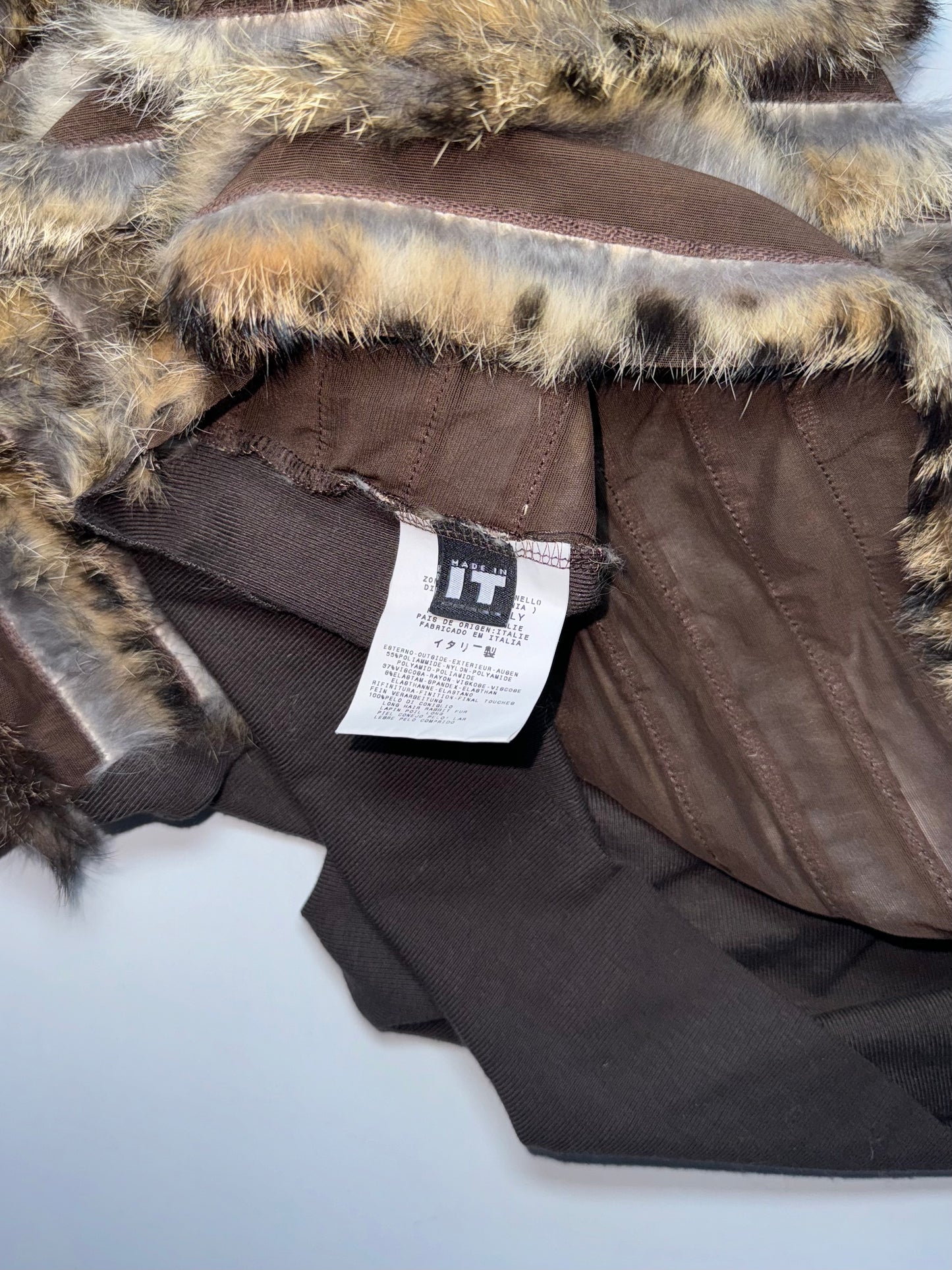 GF Ferre t-shirt with fur appliqué