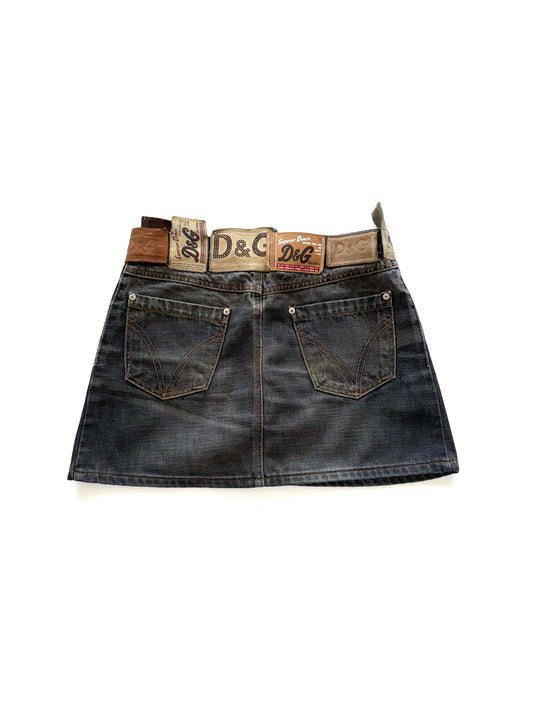 Dolce & Gabbana 2000s labels denim skirt
