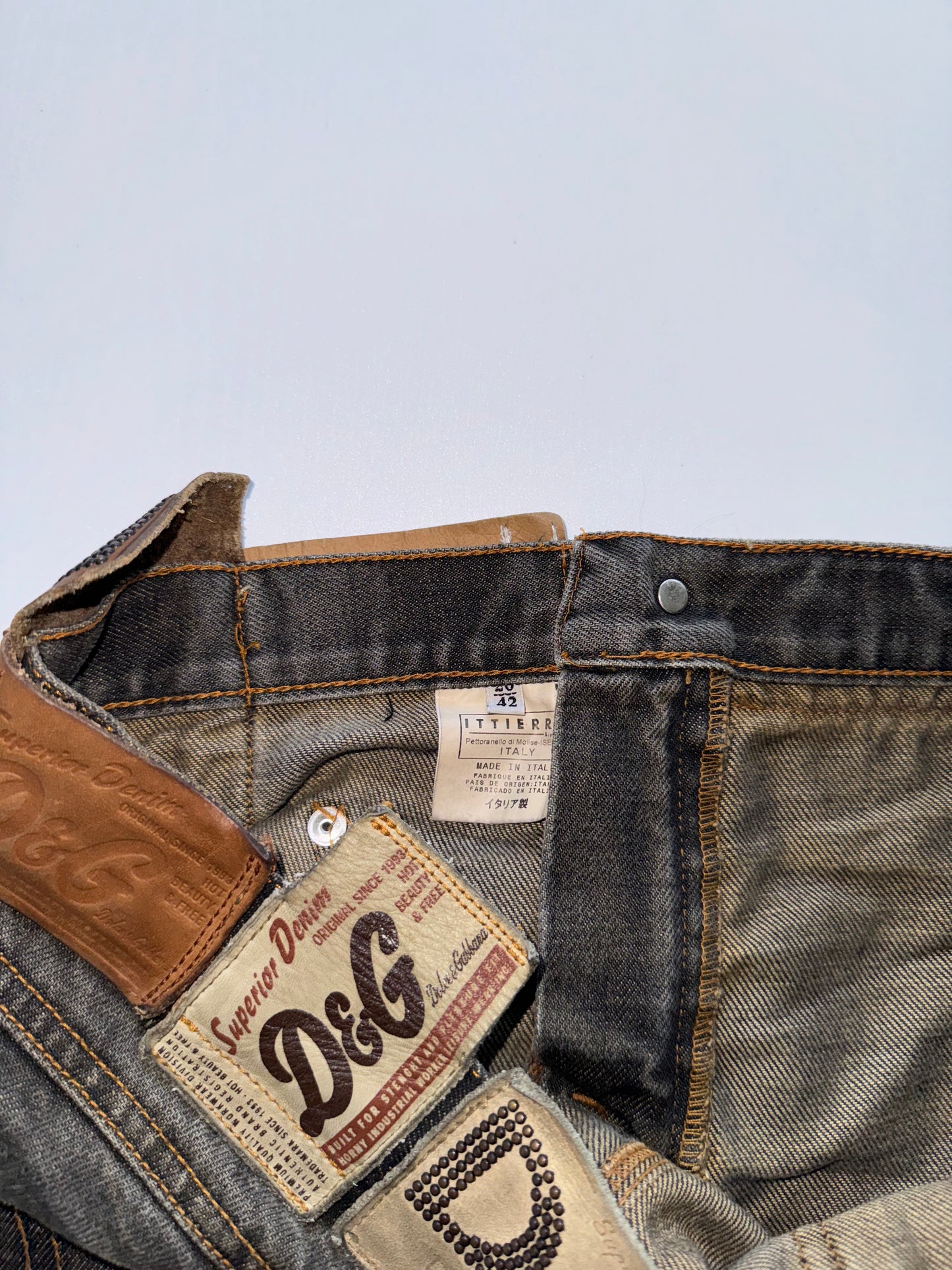 Dolce & Gabbana 2000s labels denim skirt