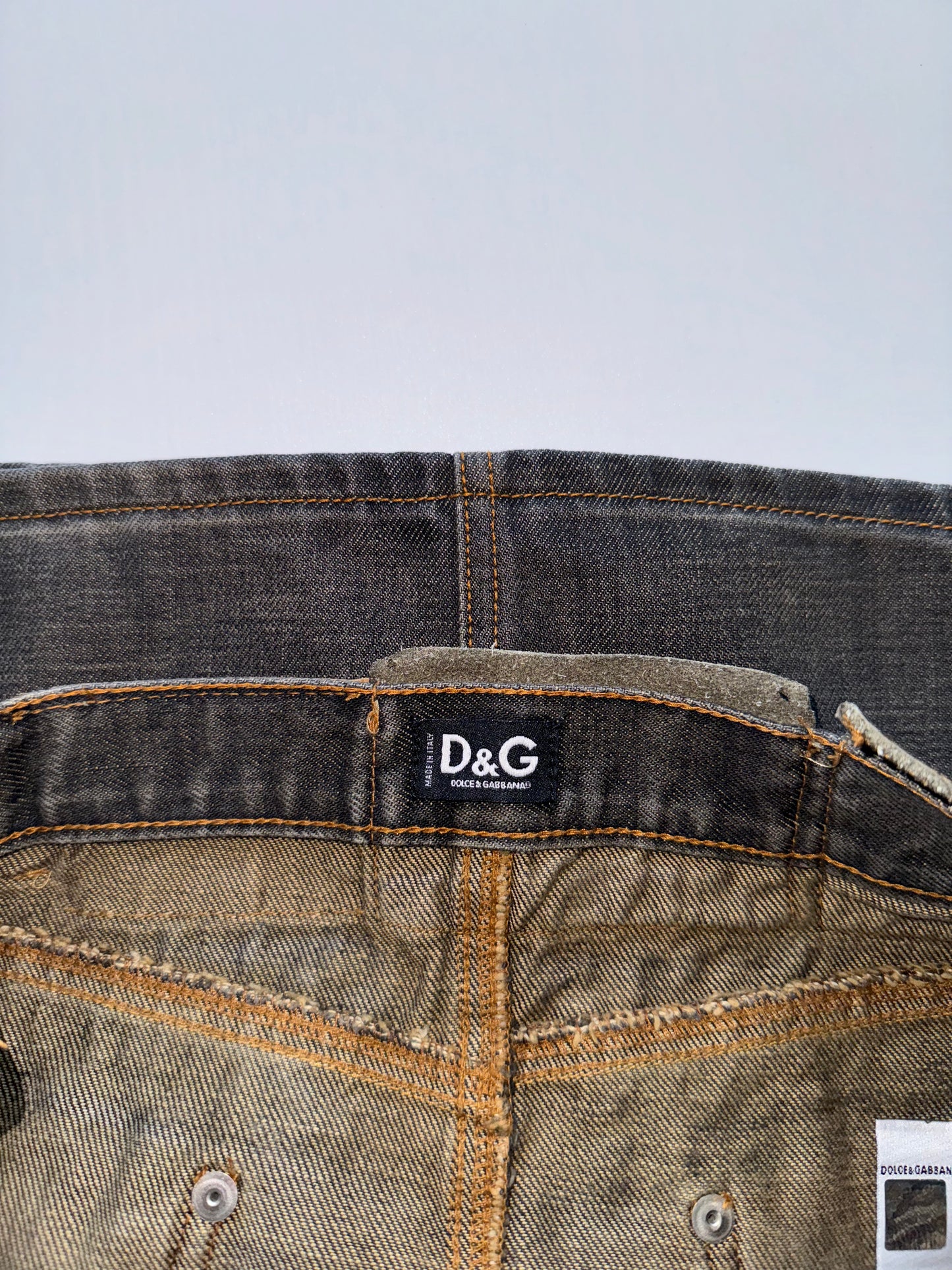 Dolce & Gabbana 2000s labels denim skirt