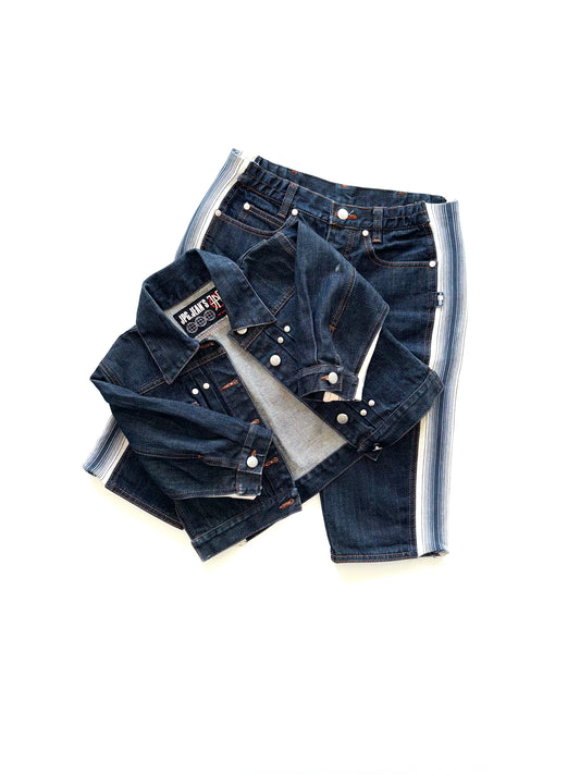 Jean Paul Gaultier cropped denim set
