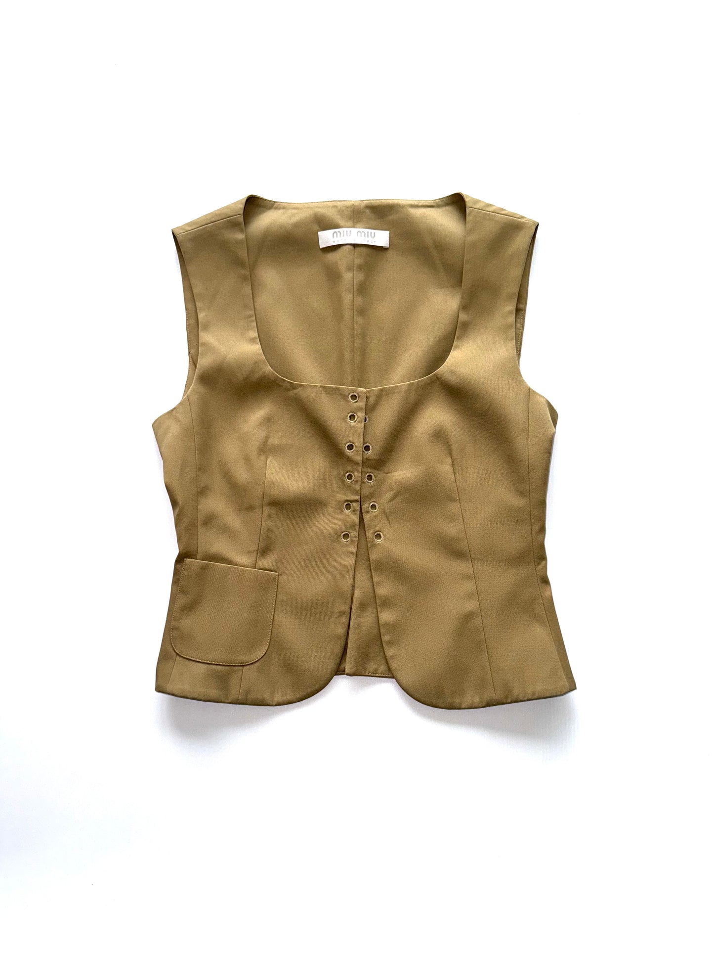 Miu Miu SS1998 khaki corset top