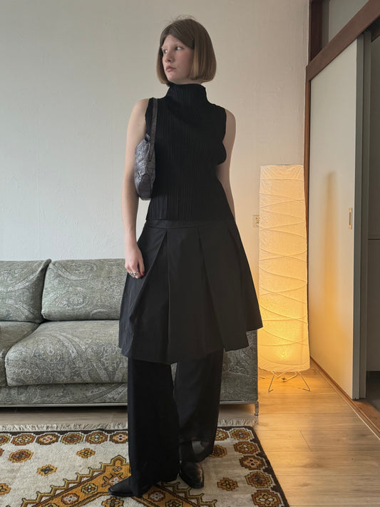 Jean Paul Gaultier black mesh trousers