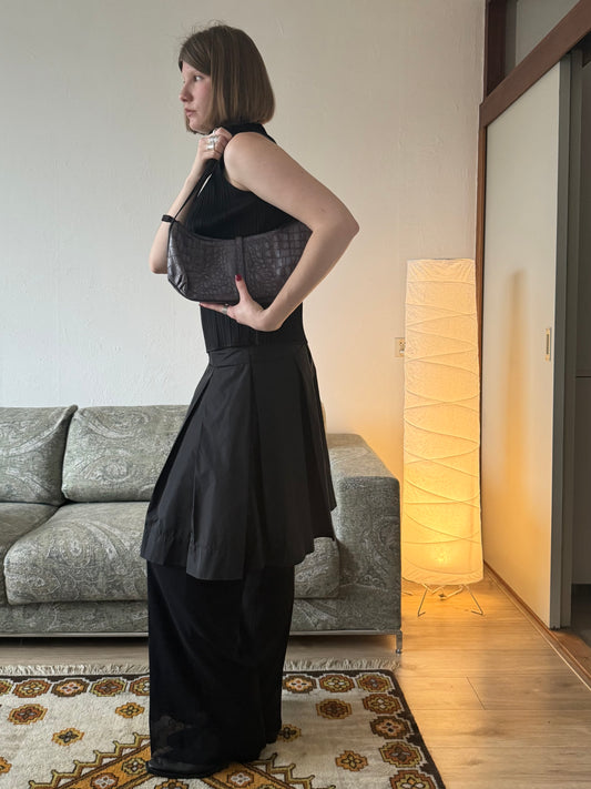 Prada 90s black nylon skirt