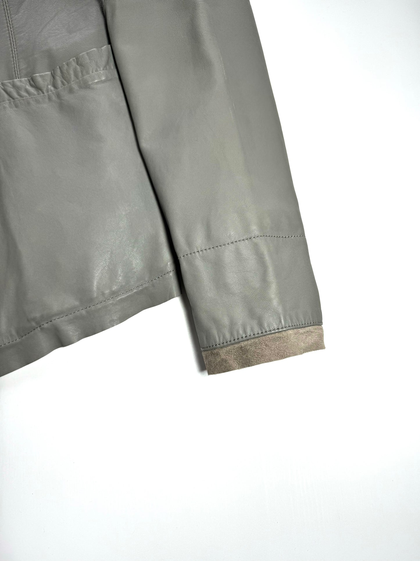 Armani Jeans grey leather blazer