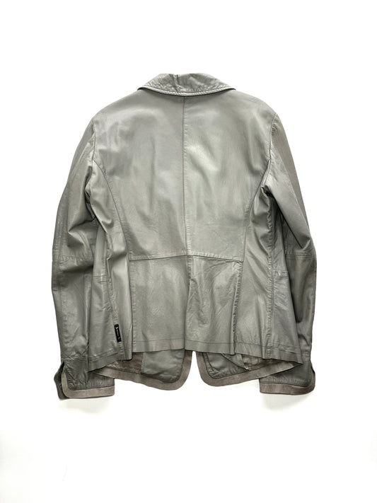 Armani Jeans grey leather blazer