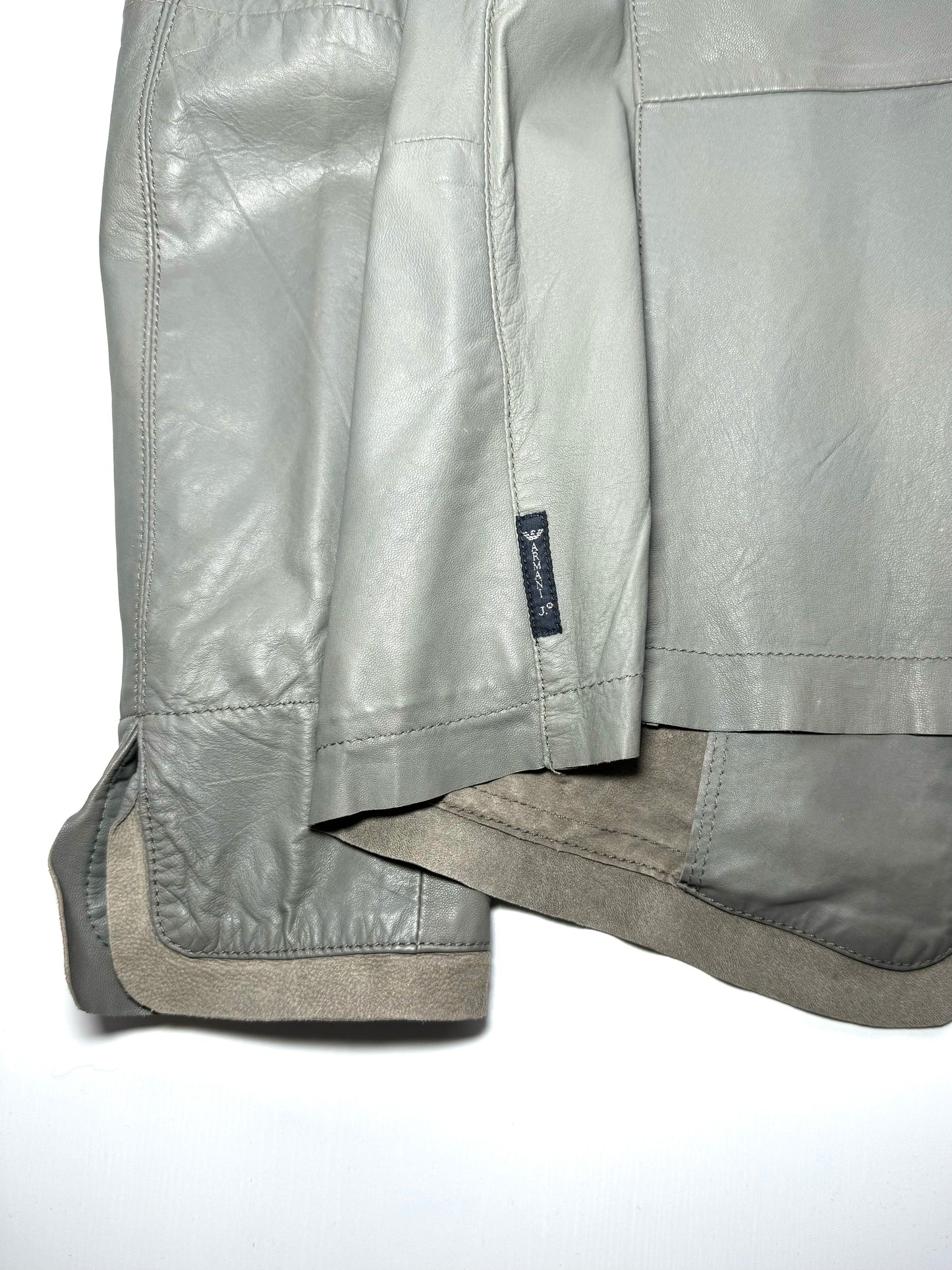 Armani Jeans grey leather blazer