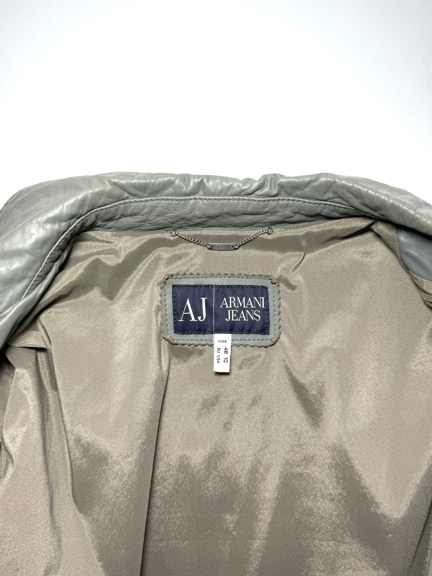 Armani Jeans grey leather blazer