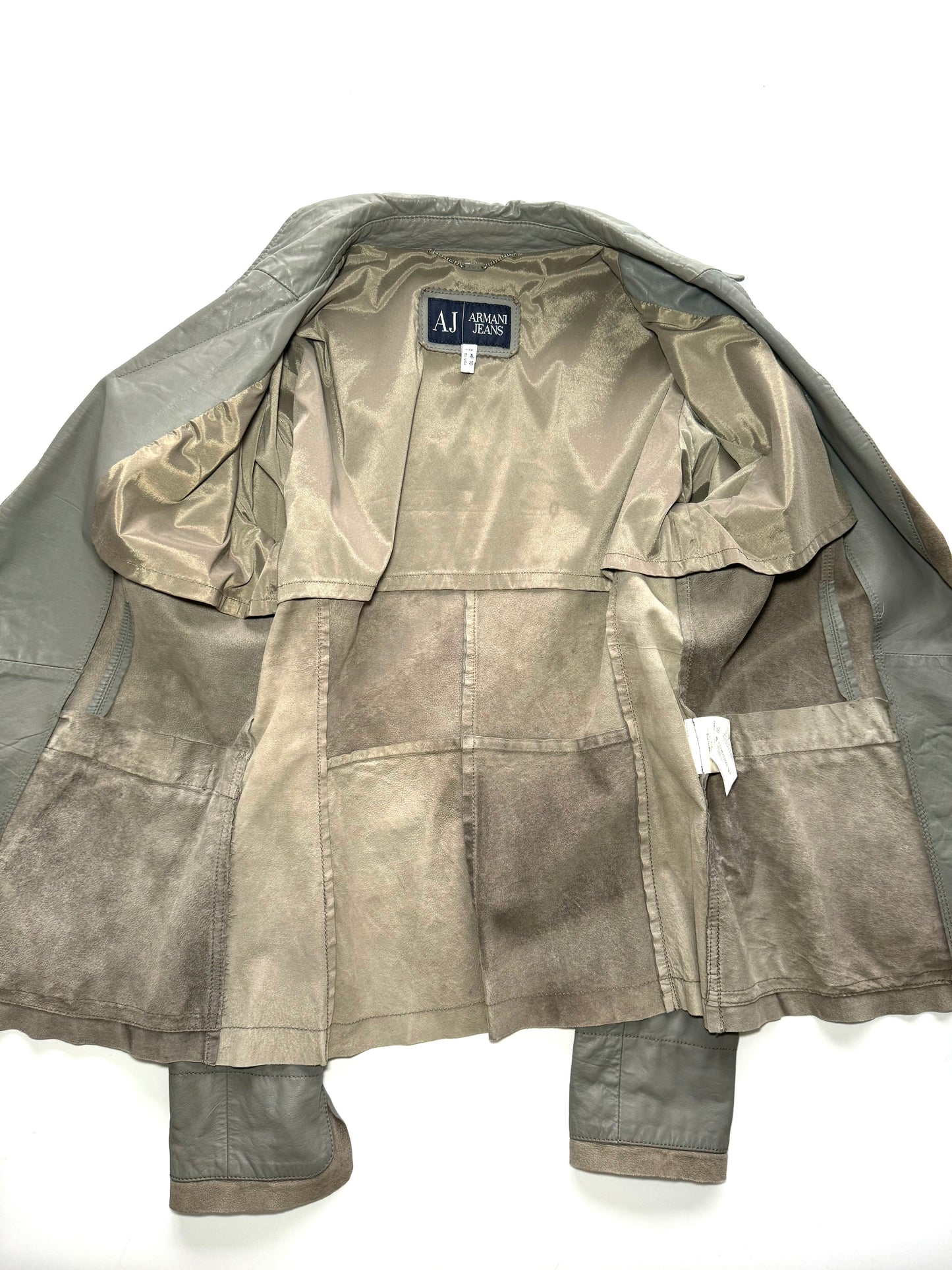 Armani Jeans grey leather blazer