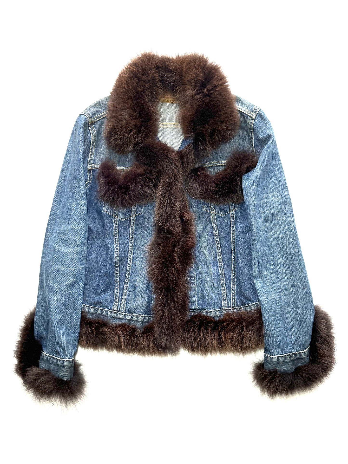 Levi's denim jacket with fur trim