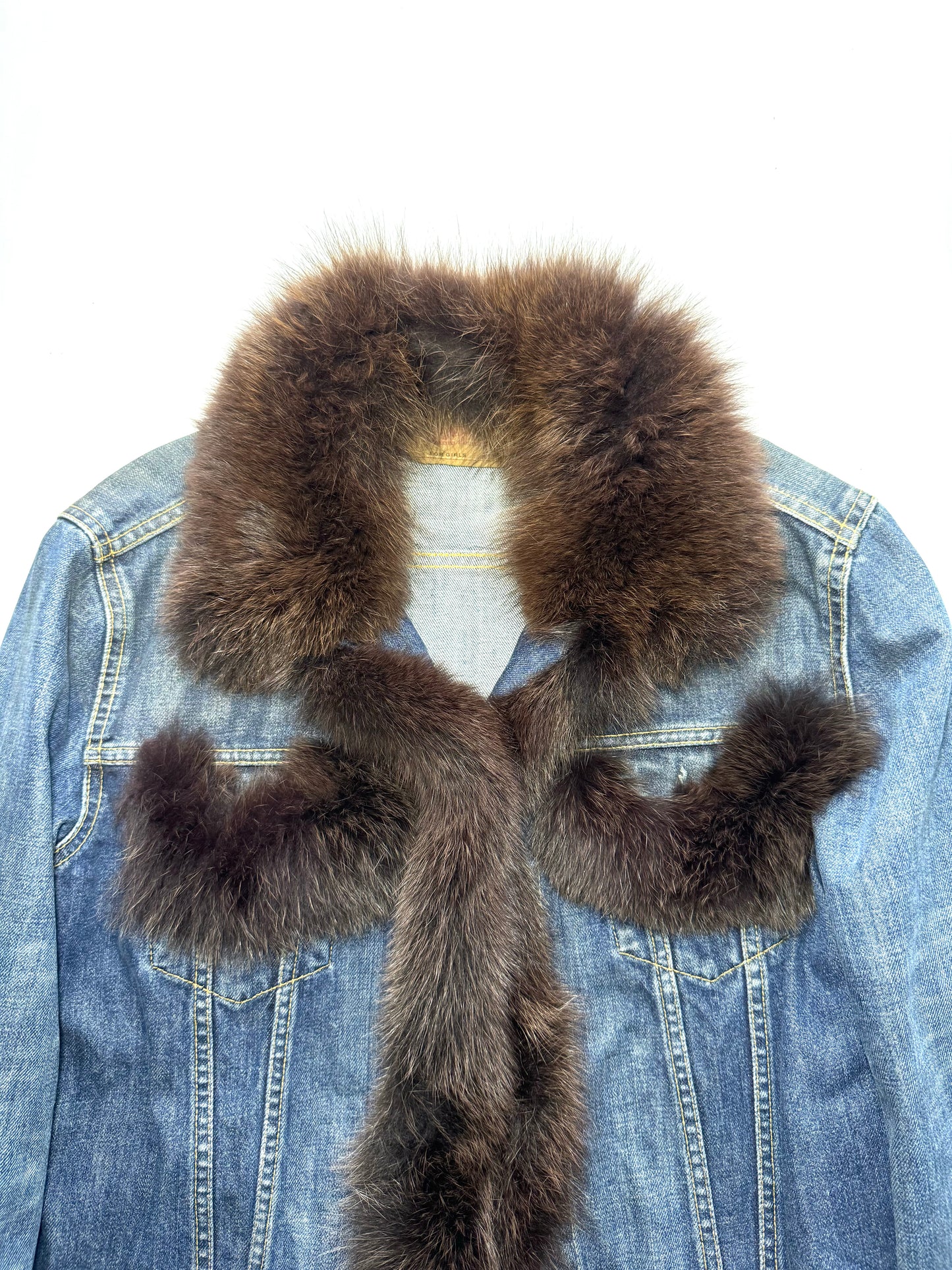Levi's denim jacket with fur trim