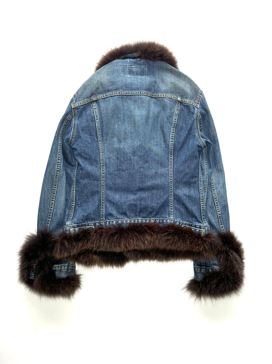 Levi's denim jacket with fur trim