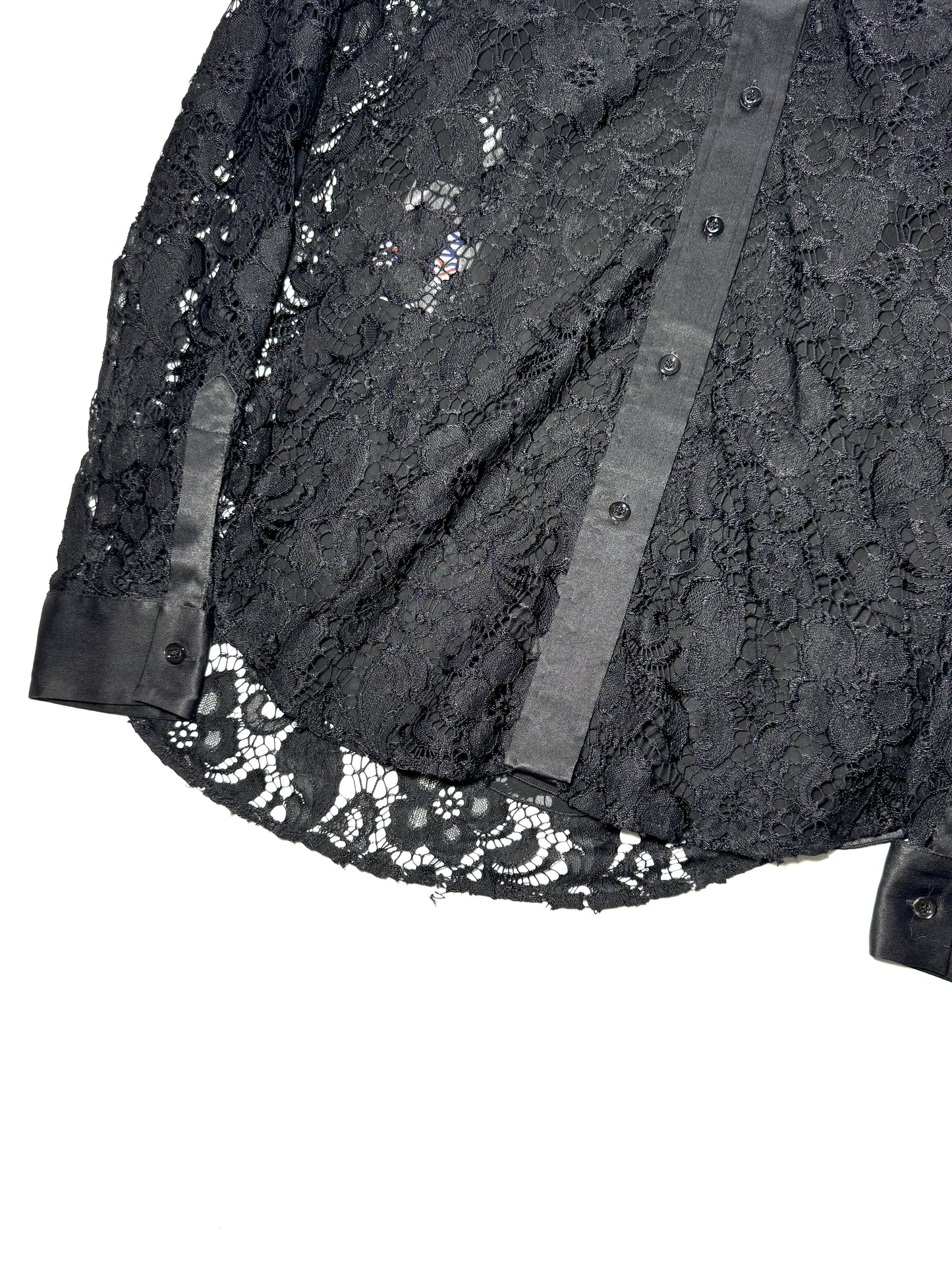 Moschino black lace shirt with undershirt