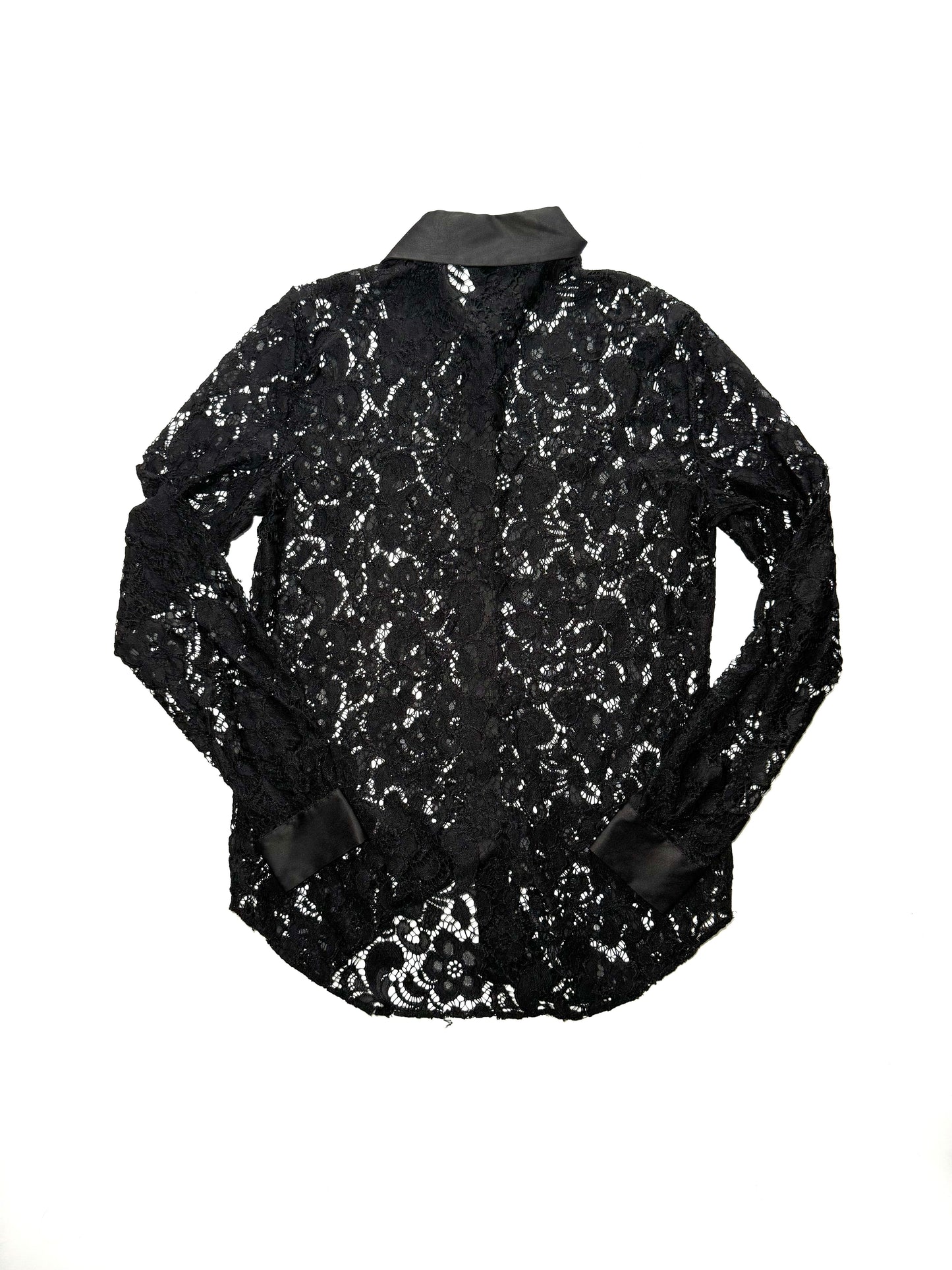 Moschino black lace shirt with undershirt