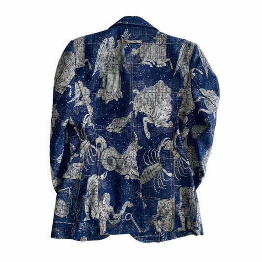 Jean Paul Gaultier FW1994 'Le Grand Voyage' denim printed blazer
