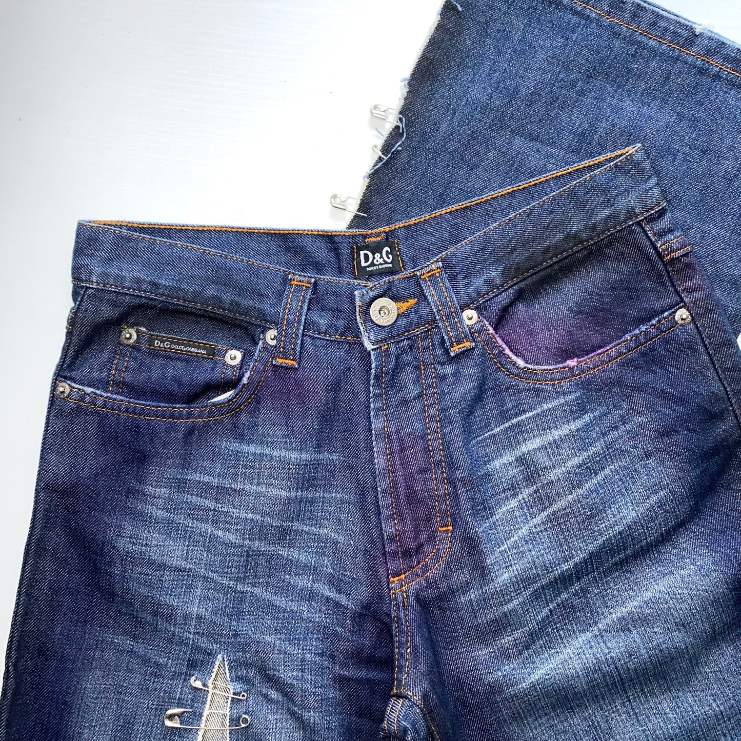 Dolce & Gabbana SS2001 safety pin jeans