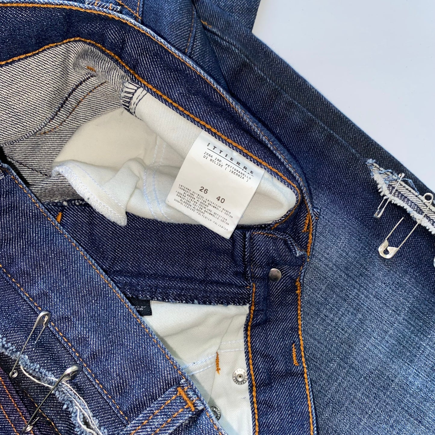 Dolce & Gabbana SS2001 safety pin jeans