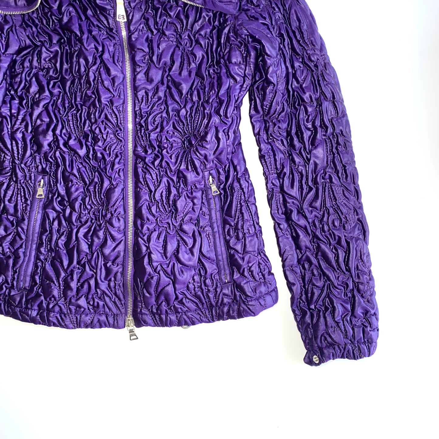 Prada 2000s purple matelasse jacket