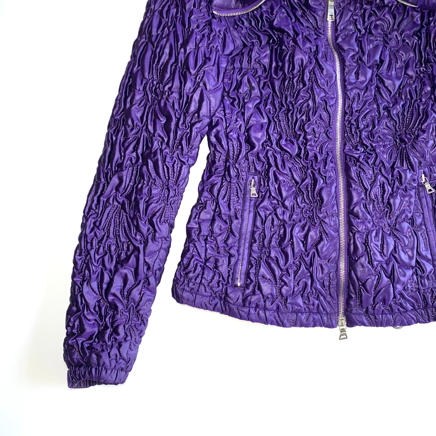 Prada 2000s purple matelasse jacket