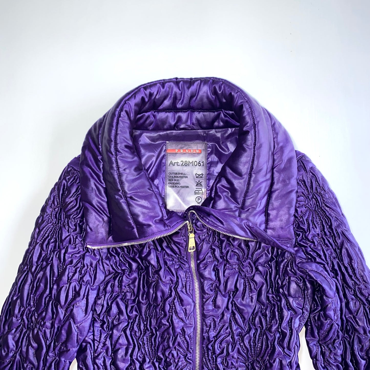 Prada 2000s purple matelasse jacket