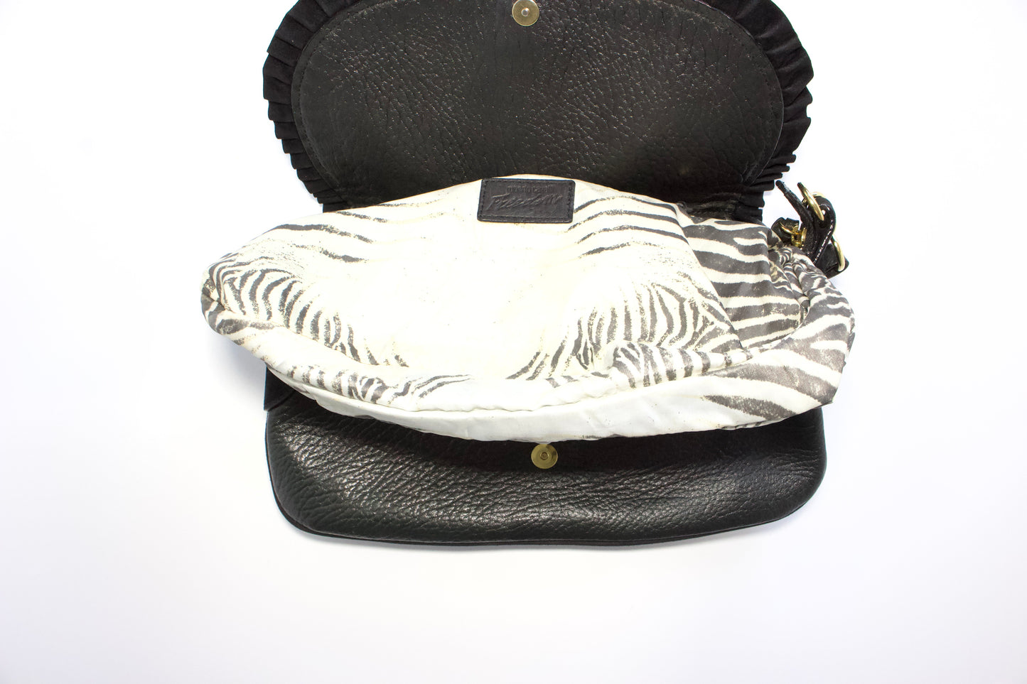 Roberto Cavalli black leather shoulder bag