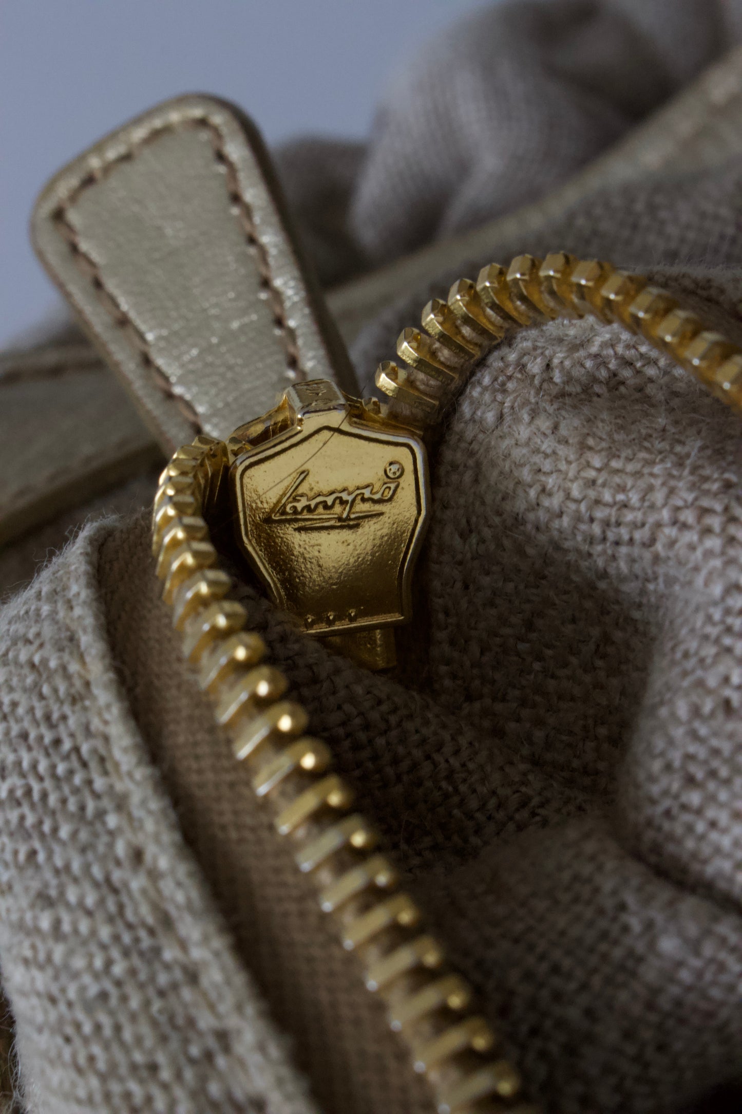 Miu Miu FW 2006 beige-gold canvas matelassé Coffer handbag