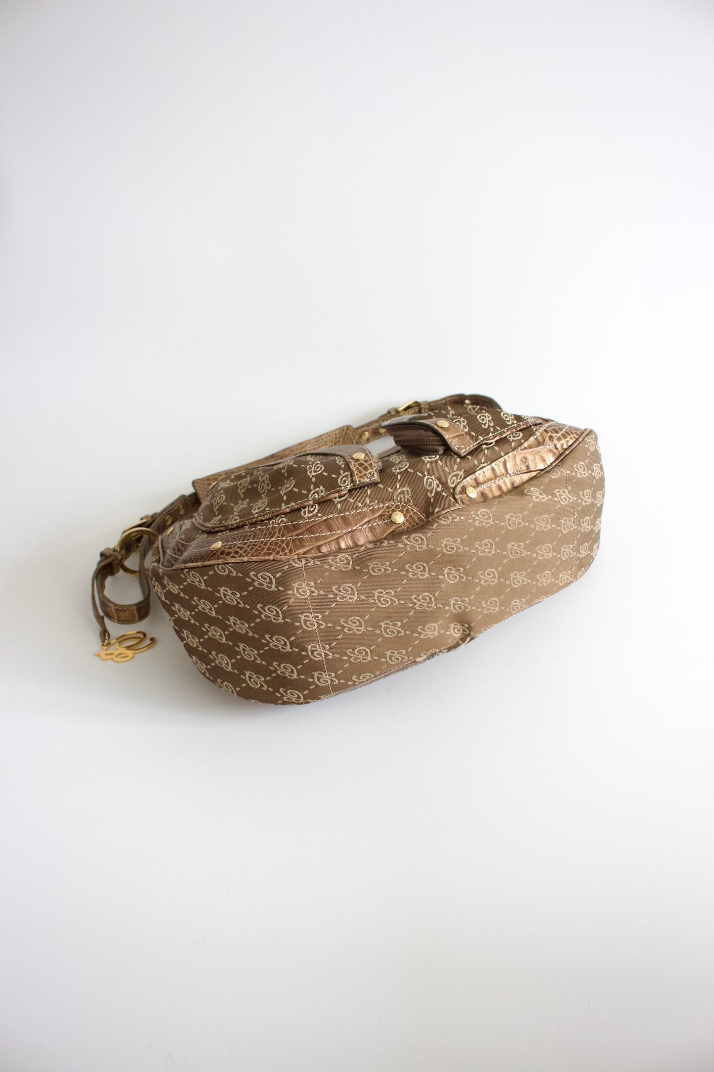 Blumarine brown monogram hobo