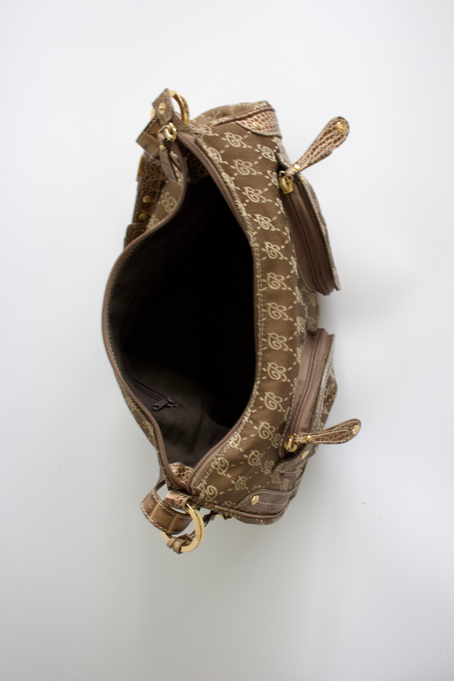 Blumarine brown monogram hobo