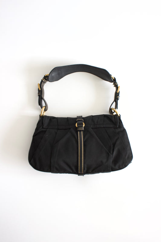 Prada 2000s black nylon baguette