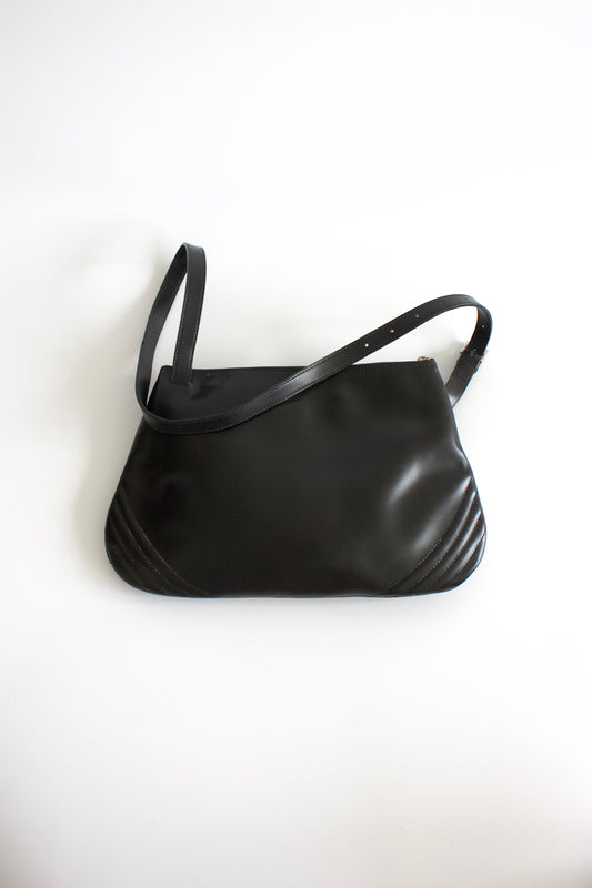 Jean Paul Gaulier black leather crossbody bag