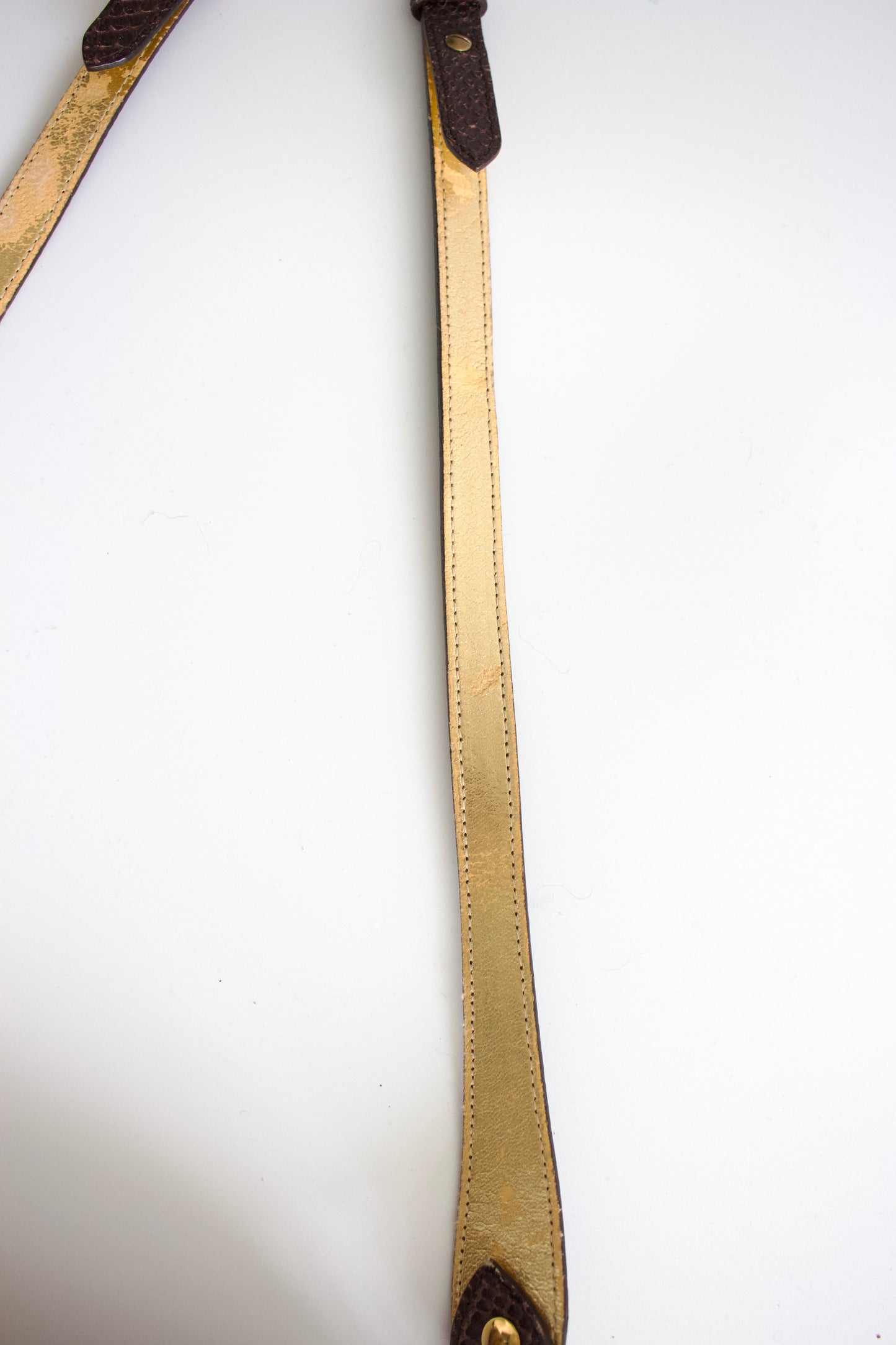 Roberto Cavalli brown and gold crossbody bag