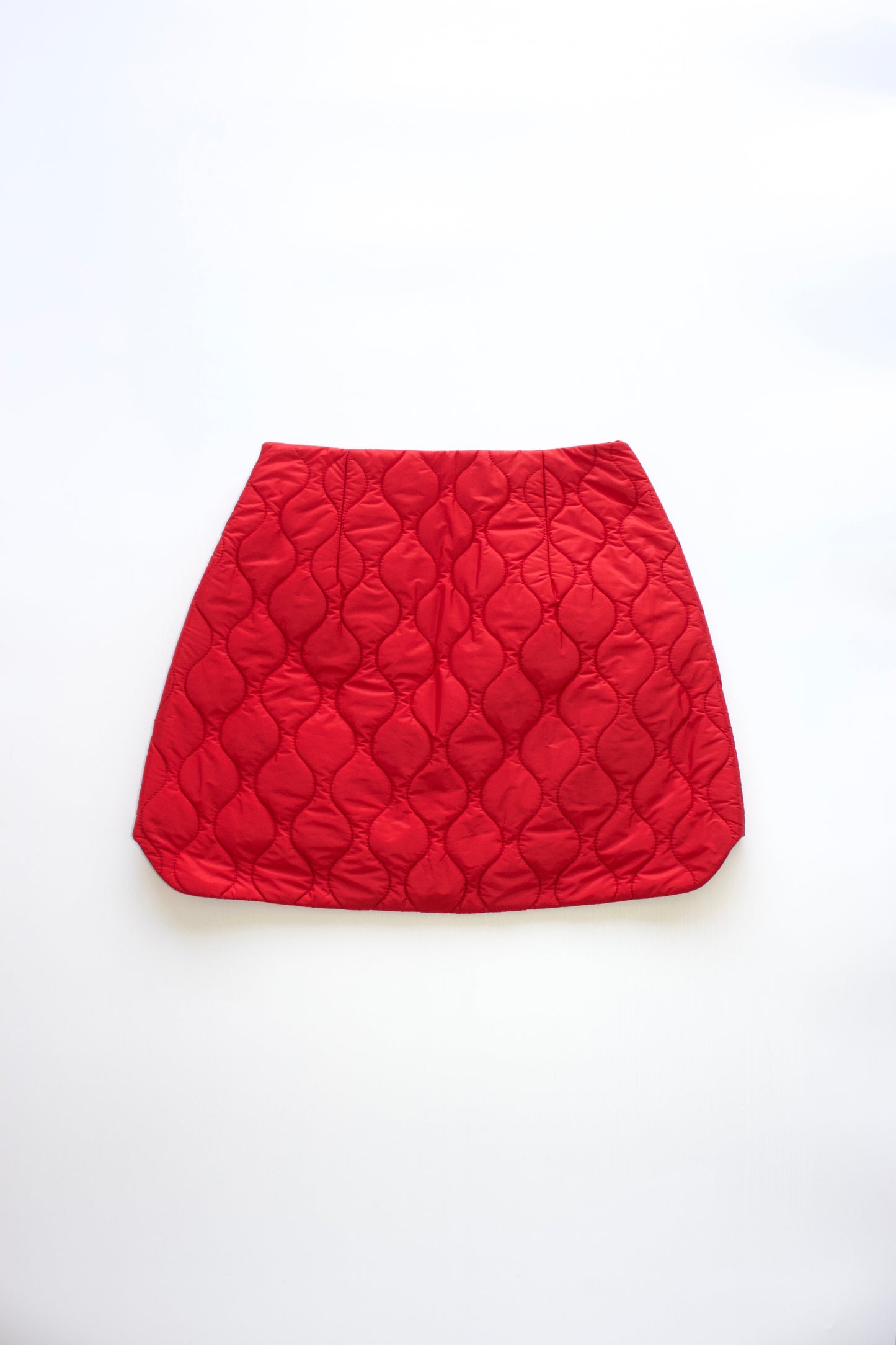 Miu Miu FW2014 red quilted mini-skirt