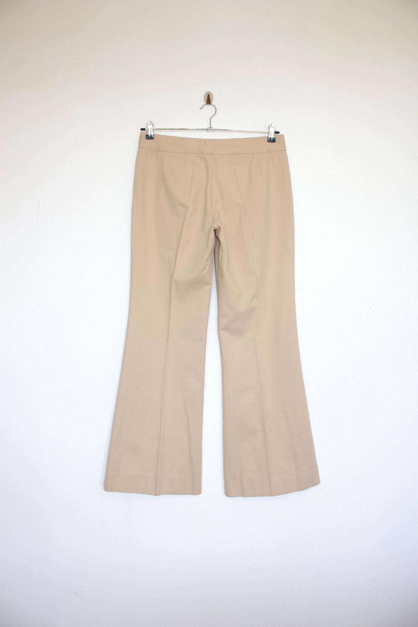 Prada SS2004 cream flared trousers