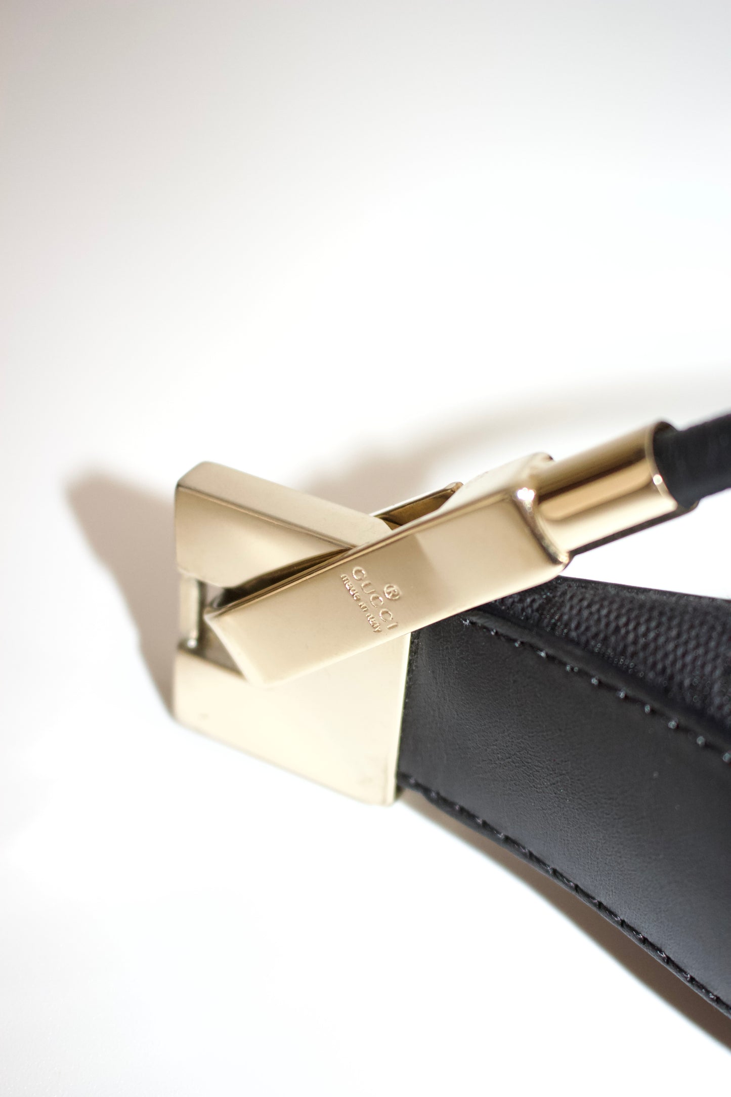 Gucci Tom Ford era black monogram canvas and leather bag