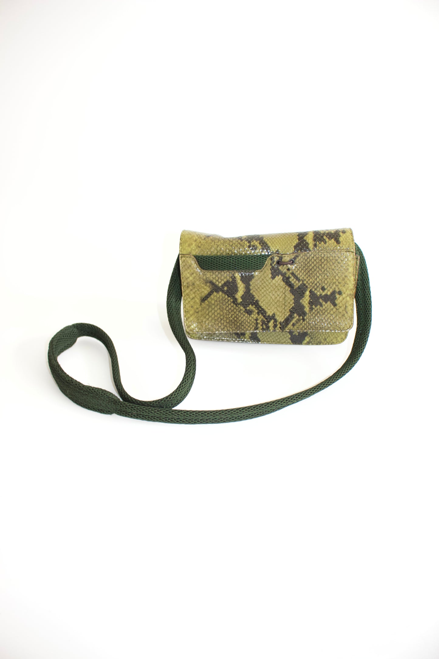 Miu Miu FW1999 green python leather crossbody