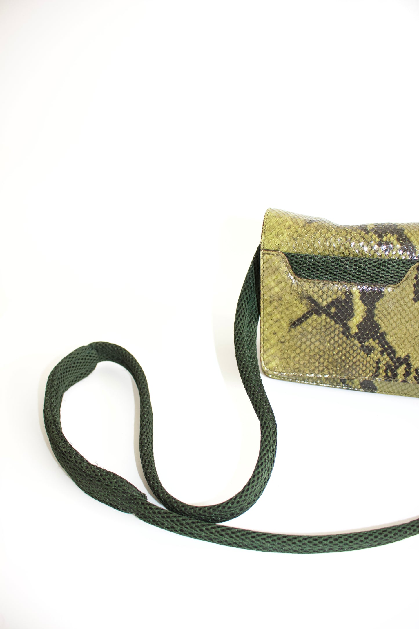 Miu Miu FW1999 green python leather crossbody
