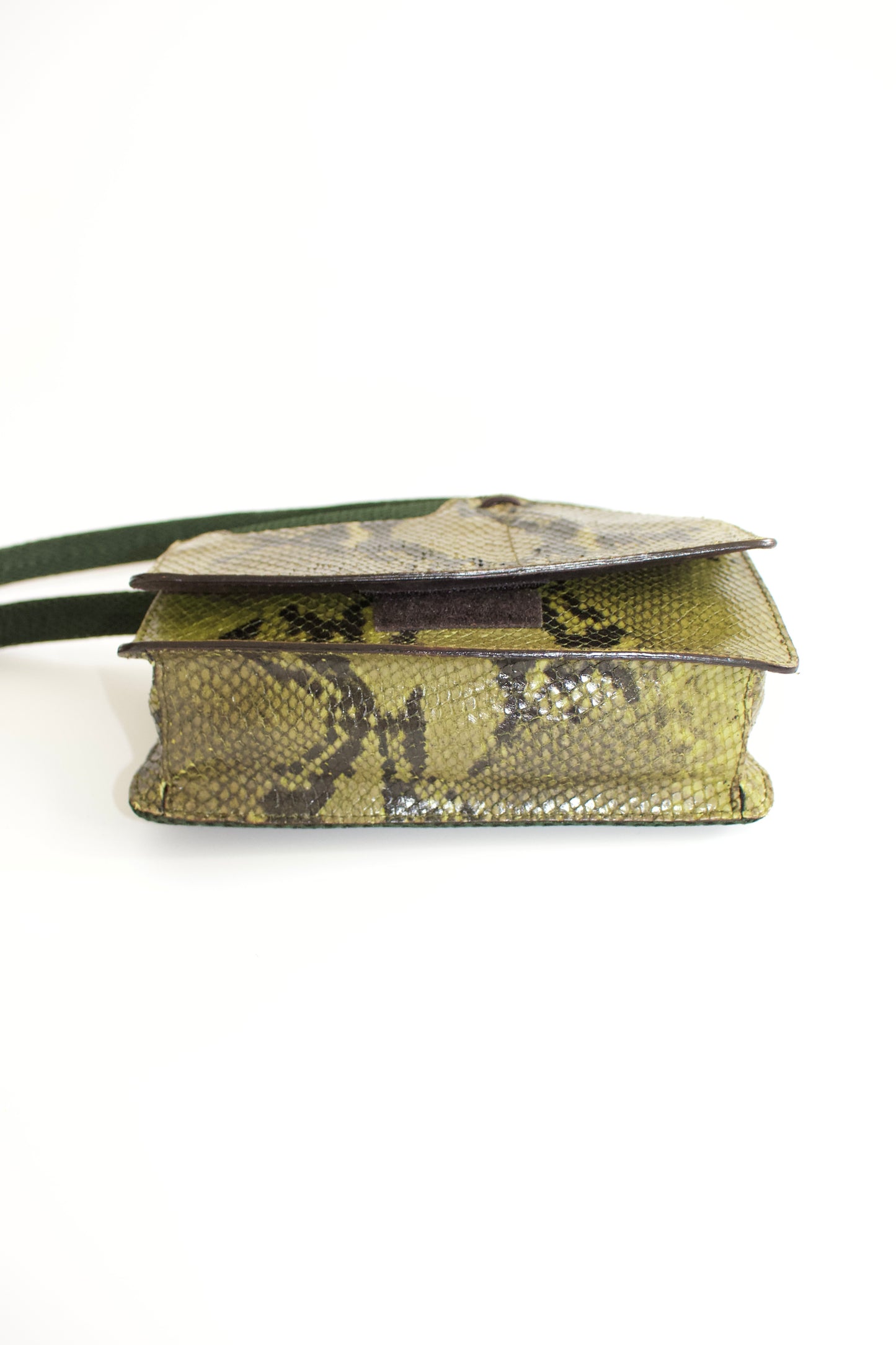 Miu Miu FW1999 green python leather crossbody