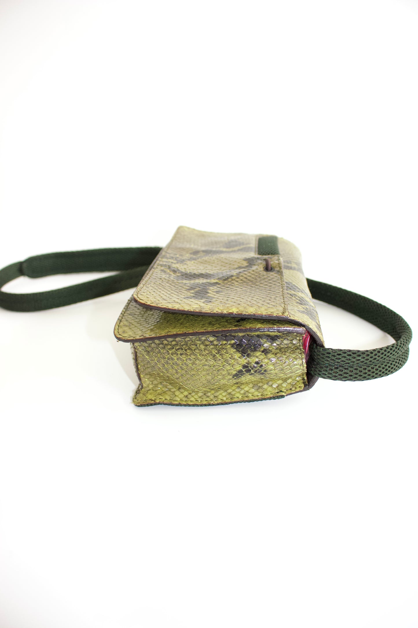 Miu Miu FW1999 green python leather crossbody